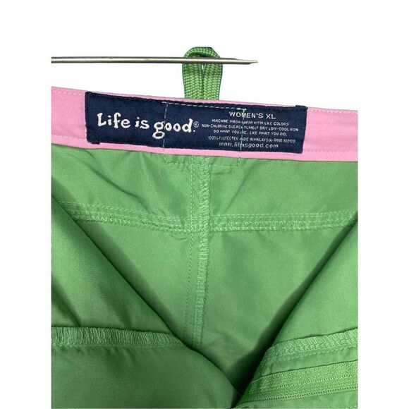 Life is good women’s green drawstring Multipocket boards shorts XL - Picture 5 of 5